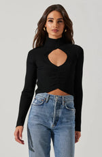 Load image into Gallery viewer, Elia Mock Neck Cutout Sweater
