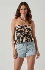 Load image into Gallery viewer, Jonalyn Pleated Halter Top
